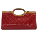 LOUIS VUITTON Vernis Roxbury Drive Bag 2way Pomme D'amour M91987 LV Auth ARZ213-2