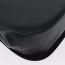 Salvatore Ferragamo Gancini Hand Bag Leather Black Gold Auth ARZ224-12