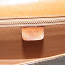 CELINE Macadam Canvas Hand Bag PVC Leather 2way Brown Gold Auth ARZ225-21