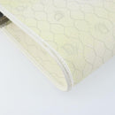 Christian Dior Honeycomb Canvas Shoulder Bag PVC White Gold Auth ARZ226-16