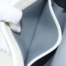 Christian Dior Honeycomb Canvas Shoulder Bag PVC White Gold Auth ARZ226-12