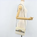 Christian Dior Honeycomb Canvas Shoulder Bag PVC White Gold Auth ARZ226-21