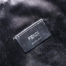 FENDI Zucca Canvas Peek A Boo Defender Schultertasche Schwarz Silber Auth ARZ227V-10