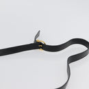 Salvatore Ferragamo Gancini Hand Bag Leather 2way Black Gold Auth ARZ228-15