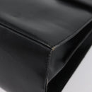 Salvatore Ferragamo Gancini Hand Bag Leather 2way Black Gold Auth ARZ228-17
