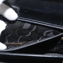 Salvatore Ferragamo Gancini Hand Bag Leather 2way Black Gold Auth ARZ228-27