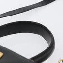 Salvatore Ferragamo Gancini Hand Bag Leather 2way Black Gold Auth ARZ228-14