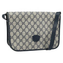 GUCCI GG Supreme Shoulder Bag PVC Navy Gold 001 116 0847 Auth ARZ232-1