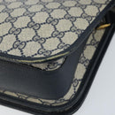 GUCCI GG Supreme Shoulder Bag PVC Navy Gold 001 116 0847 Auth ARZ232-12