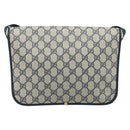 GUCCI GG Supreme Shoulder Bag PVC Navy Gold 001 116 0847 Auth ARZ232-3