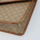 CELINE Macadam Canvas Shoulder Bag PVC Beige Gold Auth ARZ236-14
