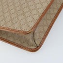 CELINE Macadam Canvas Shoulder Bag PVC Beige Gold Auth ARZ236-17