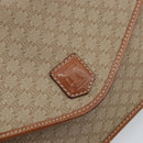 CELINE Macadam Canvas Shoulder Bag PVC Beige Gold Auth ARZ236-18