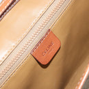CELINE Macadam Canvas Shoulder Bag PVC Beige Gold Auth ARZ236-19