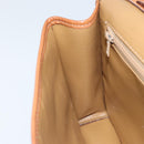CELINE Macadam Canvas Shoulder Bag PVC Beige Gold Auth ARZ236-21