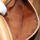 CELINE Macadam Canvas Shoulder Bag PVC Beige Gold Auth ARZ236-11