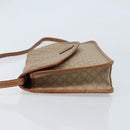CELINE Macadam Canvas Shoulder Bag PVC Beige Gold Auth ARZ236-4