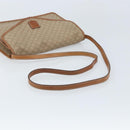 CELINE Macadam Canvas Shoulder Bag PVC Beige Gold Auth ARZ236-7
