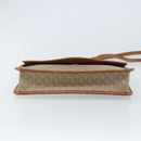 CELINE Macadam Canvas Shoulder Bag PVC Beige Gold Auth ARZ236-5