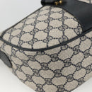 GUCCI GG Supreme Sherry Line Shoulder Bag PVC Navy Gold 89 02 032 Auth ARZ238-15