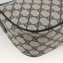 GUCCI GG Supreme Sherry Line Shoulder Bag PVC Navy Gold 89 02 032 Auth ARZ238-17