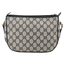 GUCCI GG Supreme Sherry Line Shoulder Bag PVC Navy Gold 89 02 032 Auth ARZ238-2