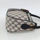 GUCCI GG Supreme Sherry Line Shoulder Bag PVC Navy Gold 89 02 032 Auth ARZ238-4