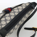 GUCCI GG Supreme Sherry Line Shoulder Bag PVC Navy Gold 89 02 032 Auth ARZ238-6