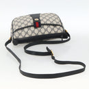 GUCCI GG Supreme Sherry Line Shoulder Bag PVC Navy Gold 89 02 032 Auth ARZ238-7