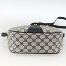 GUCCI GG Supreme Sherry Line Shoulder Bag PVC Navy Gold 89 02 032 Auth ARZ238-5