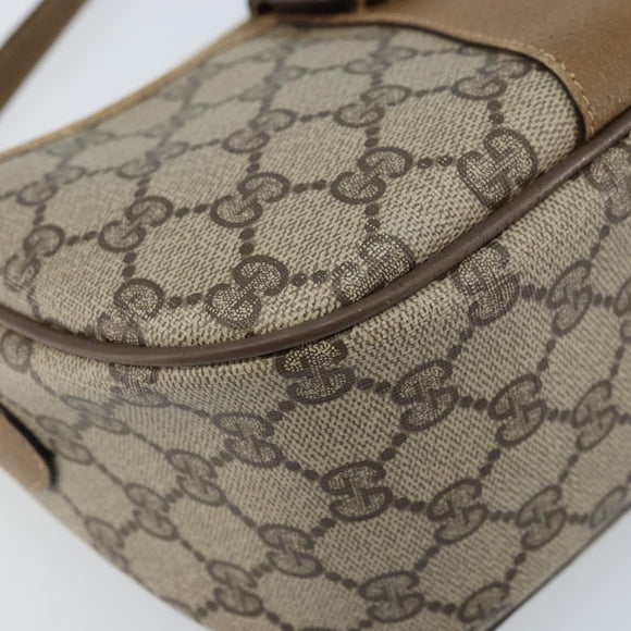 GUCCI GG Supreme Web Sherry Line Bag PVC Beige Gold 89 02 032 Auth ARZ240