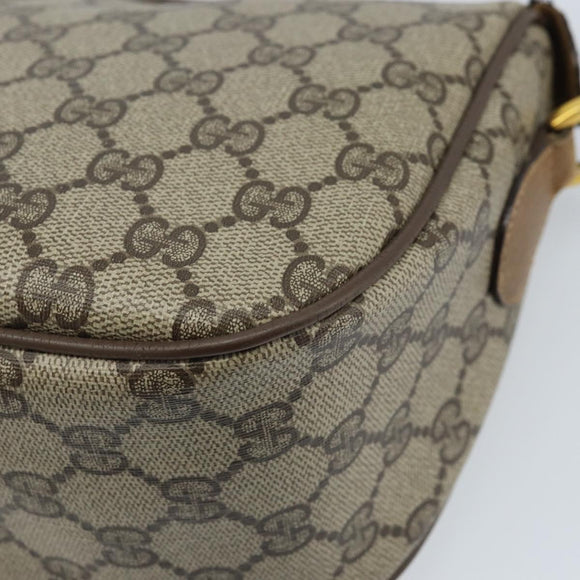 GUCCI GG Supreme Web Sherry Line Bag PVC Beige Gold 89 02 032 Auth ARZ240