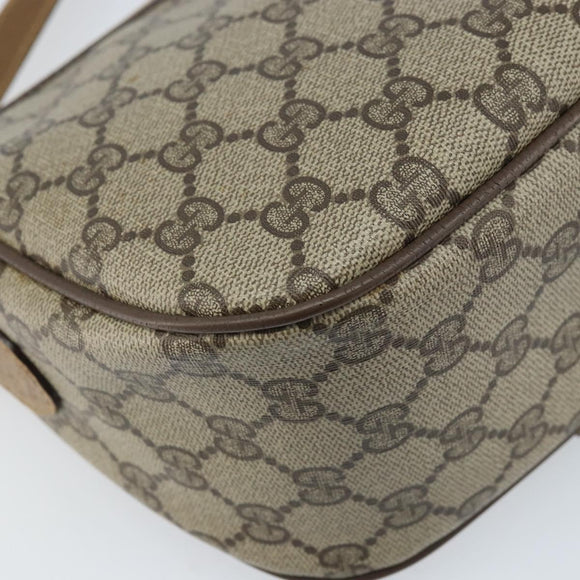 GUCCI GG Supreme Web Sherry Line Bag PVC Beige Gold 89 02 032 Auth ARZ240
