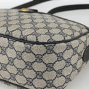 GUCCI GG Supreme Sherry Line Shoulder Bag PVC Navy Gold 89 02 077 Auth ARZ241-10