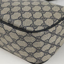 GUCCI GG Supreme Sherry Line Shoulder Bag PVC Navy Gold 89 02 077 Auth ARZ241-12