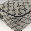 GUCCI GG Supreme Sherry Line Shoulder Bag PVC Navy Gold 89 02 077 Auth ARZ241-13