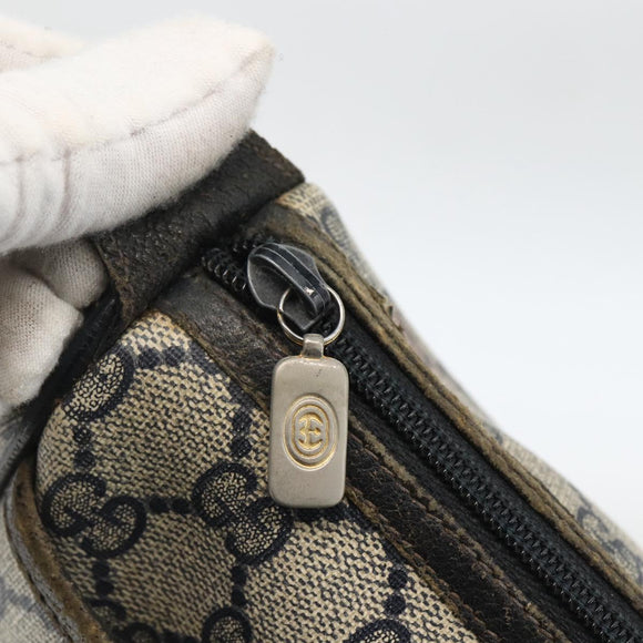 GUCCI GG Supreme Sherry Line Shoulder Bag PVC Navy Gold 89 02 077 Auth ARZ241