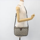GUCCI GG Supreme Sherry Line Shoulder Bag PVC Navy Gold 89 02 077 Auth ARZ241-23