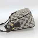 GUCCI GG Supreme Sherry Line Shoulder Bag PVC Navy Gold 89 02 077 Auth ARZ241-4