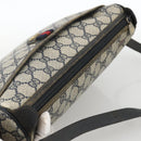 GUCCI GG Supreme Sherry Line Shoulder Bag PVC Navy Gold 89 02 077 Auth ARZ241-6