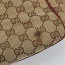 GUCCI GG Canvas Tote Bag Beige Silver 113019 Auth ARZ242-14