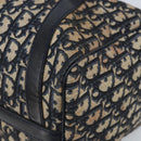 Christian Dior Trotter Canvas Boston Bag Navy Silver Auth ARZ245-10