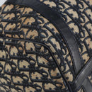 Christian Dior Trotter Canvas Boston Bag Navy Silver Auth ARZ245-11