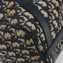 Christian Dior Trotter Canvas Boston Bag Navy Silver Auth ARZ245-13