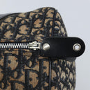 Christian Dior Trotter Canvas Boston Bag Navy Silver Auth ARZ245-14