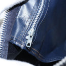Christian Dior Trotter Canvas Boston Bag Navy Silver Auth ARZ245-19