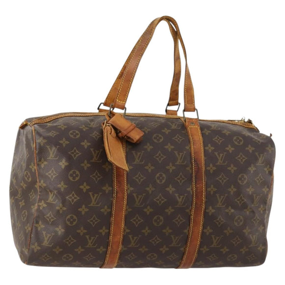 LOUIS VUITTON Monogram Sac Souple 45 Boston Tasche M41624 LV Auth ARZ247