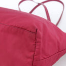 PRADA Tote Bag Nylon Pink Silver Auth ARZ253-15