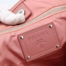 PRADA Tote Bag Nylon Pink Silver Auth ARZ253-10