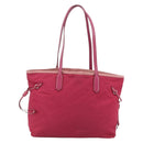 PRADA Tote Bag Nylon Pink Silver Auth ARZ253-2